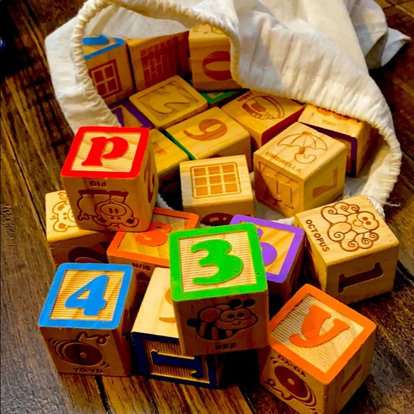 Melissa & Doug Other - Melissa & Doug Deluxe Wooden ABC/123 Blocks Set